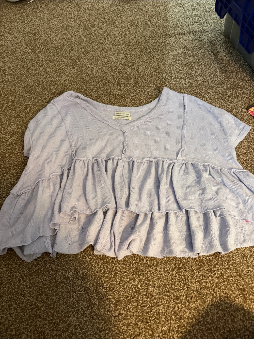 Urban Outfitters Lavender Ruffle Crop Top